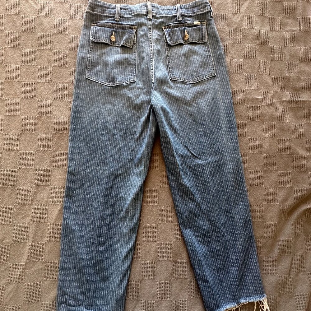 MOTHER Denim Pin Stripe Ankle Jeans - Picture 4 of 7